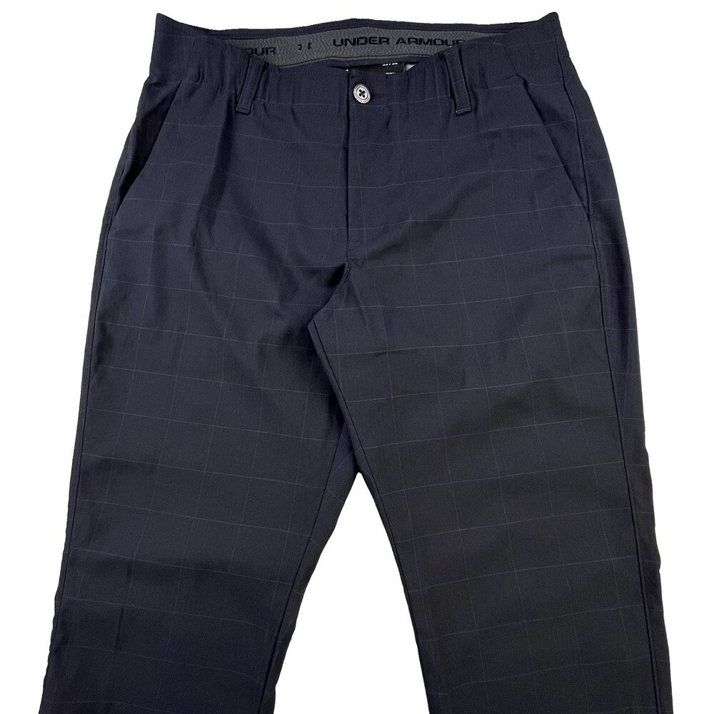 Under Armour Showdown Golf Pants Men's 32x30 Black Pattern Stretch Performance